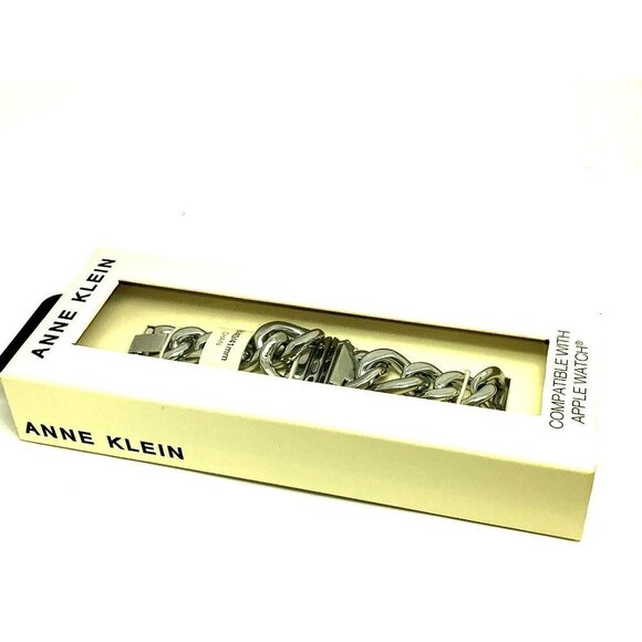 Anne Klein Women\'s Apple Watch Band 38/40/41mm Silver Stainless Steel Br… main image 4